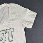 Nike Womens S White Scoop Neck Just Do It Short Sleeve Athletic Cut Tee T-shirt Photo 3