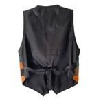 Union Khaki Vintage Suede Leather Patchwork Vest size small Brown Photo 4