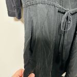 Greylin Dark Blue Cinch Waist Pockets Ribbed Crewneck Midi Dress Size Medium Photo 2