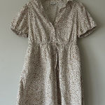 J. Crew Short Sleeve Collared Brown Cheetah Print Mini Dress Career Preppy Sz 8 Photo 0