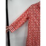 Gretchen Scott Geometric Mini Shirt Dress Women XXS Orange White Artsy Retro Photo 4