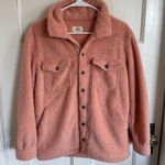 Marine layer  pink Eden Sherpa Overshirt jacket size small. Photo 0