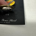 Vtg Pier 1 Imports Dress Your Shirt 4 Button Covers Art‎ Abstract Delicate Boho Yellow Photo 5