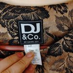 American Vintage DJ & Co Vintage Bronze Black Cheongasm Style Asian Long Coat Dress Size 16 Photo 5