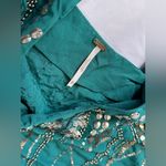 Free People Ella Embellished Slip - Teal - S Photo 4