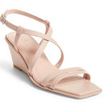 Caslon  Sandals Womens Size 7.5 Pink Leather Paola Wedges Photo 0