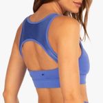 Koral NWOT Womens Amparo Blue Evolve Blackout Sports Bra sz S Racerback Key Hole Photo 5