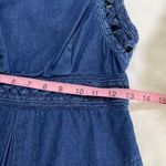 Free People New Romantics Denim High-Neck Cutout Sleeveless Mini Dress Size 0 Photo 7