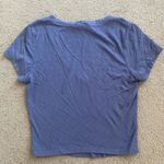 Bozzolo  Short Sleeve V-Neck Top in Blue Photo 1