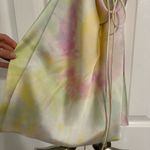 ZARA Tie Dye Print Mini Satin Dress Backless Spaghetti Straps Photo 6