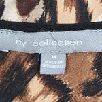 Ny Collection V-Neck Animal Print Blouse Medium Photo 5