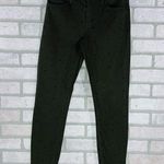 Current/Elliott The Easy Stiletto Rolled Hem Rural Green Polka Dot Jeans Size 23 Photo 4