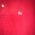 Burberry  London Slim Fit Polo Shirt Womens Red Embroidered Logo Size Small Photo 3