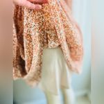 For good women’s mini dress floral print puffy long sleeves size S Photo 2