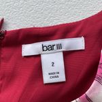 Bar III  Women’s Floral Ruffled Fit & Flare Dress Bell Sleeves Lined Size 2 Red Photo 4