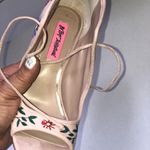 Betsey Johnson  embroidered flowers caira heels Photo 3