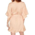 Victoria's Secret  Georgette Flounce Robe Sequin Bow Champagne M/L Photo 12