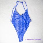 Victoria's Secret New! Victoria’s Secret Blue purple Snakeskin One piece, size S Photo 2