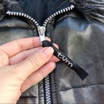 vintage • Y2K quilted puffer jacket metallic silver faux fur collar zip Photo 3