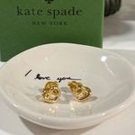 Kate Spade NEW YORK LOVE ME KNOT GOLD EARRINGS NIB Photo 1