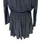 Ramy Brook  Paris ‎ black Smocked oversized v neck Mini Dress Size XXS Photo 5