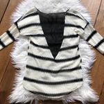 vintage savannah Striped Sweater W Sheer Back Cutout Photo 1