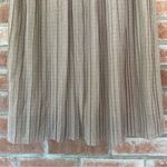 Walter Baker Midi Pull On Skirt Pleated Shimmer Beige Women’s 6 Ballet Photo 2