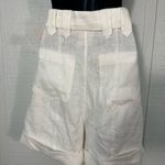 Farm Rio  White Pleated both Waisted Belted Shorts Size Small NWT Photo 4
