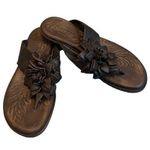 Born Astrid Flower Leather Flip Flop Sandal Size 6 Photo 0