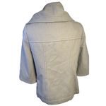 Old Navy Soft Neutral Beige Wool Blend Peacoat Wide Collar Classic Womans XS Photo 5