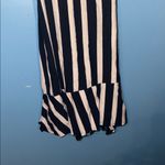 CHAPS Chic Black and White Striped Midi Dress Photo 5
