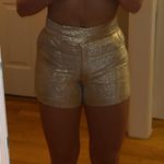 Rachel Zoe gold sparkle shorts Sz: 0 Photo 0