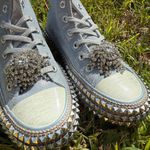 Free People  Nan Ku Cruise Studded Hi Top Sneakers Jeweled Spring Skies Size 7 Photo 4