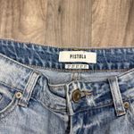 Pistola  Women's Tuxedo Stripe blue denim distressed cut-off jean shorts Photo 1