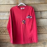 Disney Vtg 90s Mickey Mouse Minnie Embroidered Pocket Long Sleeve Shirt Medium Photo 3