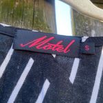 Motel Rocks Motel Black & White Striped Wrap Romper | S Photo 4