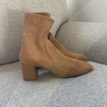 Stuart Weitzman Yuliana 60 Camel Suede Sock Ankle Boot Size 6 Photo 5