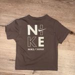 Nike  Brown Short Sleeve Tee Baby Tee with Logo Photo 1