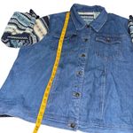 Faded Glory Vintage Y2K Half Denim Half Knit Fair Isle Jacket Blue Women’s 26W 28W 3X 4X Photo 7