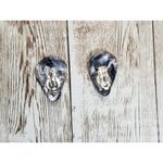 Vintage Clip On Earrings Pear Shaped Mother Of Pearl? Shell? Photo 3