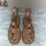 Lulus  Wedged Sandals Sz 8.5 Pale Pink with braided Wedge Photo 1