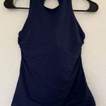 Athleta  Swim Maldives Bra Cup Tankini Top Navy Blue Open Back Swim Athletic Wire Photo 0