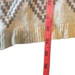 Debut  Brown Cream Southwestern Western Print Lightweight Open Cardigan Large Photo 7