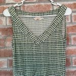 Tory Burch Paris Silk Sheath Dress V Neck Women’s Medium Green Geometric Print Photo 3