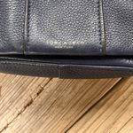 Tory Burch Women's Block-T Blue Pebbled Leather Shoulder Bag Photo 9