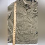 Dalia Collection Olive Green Utility Jacket with Hood and Drawstring Waist Photo 8