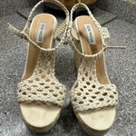 Steve Madden  P-Rise Braided Woven Strap wedge sandal in with 4 1/2” wedge size 9 Photo 1