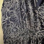 Motherhood Maternity  Navy Blue Chiffon Maxi Dress V Neck Size Medium Photo 8