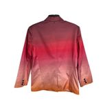 MISA Los Angeles Viva Ombre Poplin Blazer Double Breasted Pink Coral Orange M Photo 6