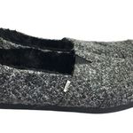 Toms 🔃 Classic Black Gray Tweed Slip On Loafer Flats Photo 2
